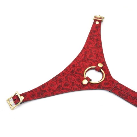 Kinbaku Ukiyoe Red Rosy Leather Strap On Harness Liebe Seele Liebe Seele