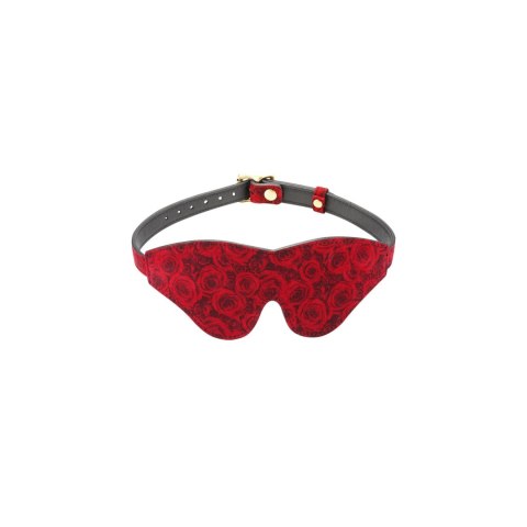 Maska Kinbaku Ukiyoe Red Rosy Lamb Leather Blindfold Liebe Seele Liebe Seele