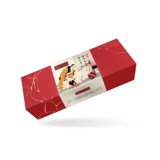 Maska Kinbaku Ukiyoe Red Rosy Lamb Leather Blindfold Liebe Seele Liebe Seele