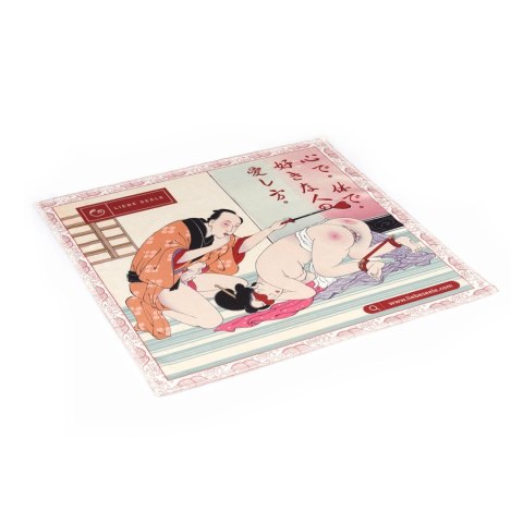 Maska Kinbaku Ukiyoe Red Rosy Lamb Leather Blindfold Liebe Seele Liebe Seele