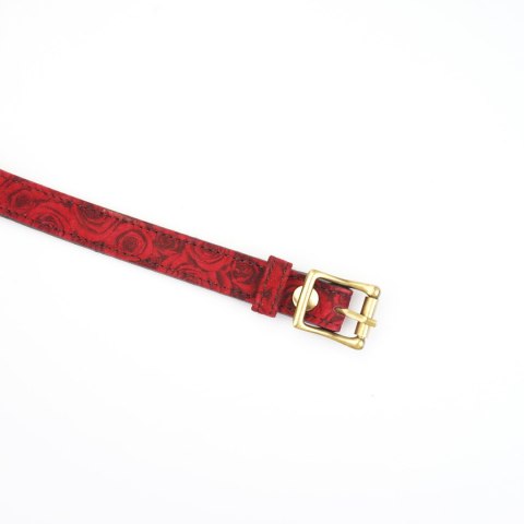 Maska Kinbaku Ukiyoe Red Rosy Lamb Leather Blindfold Liebe Seele Liebe Seele