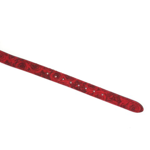Maska Kinbaku Ukiyoe Red Rosy Lamb Leather Blindfold Liebe Seele Liebe Seele