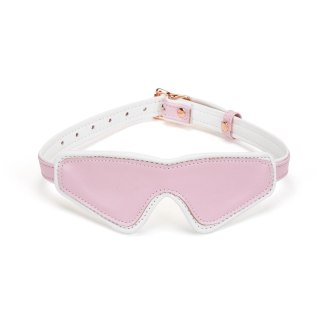 Maska White & Pink Fairygoat Leather Blindfold Liebe Seele Liebe Seele