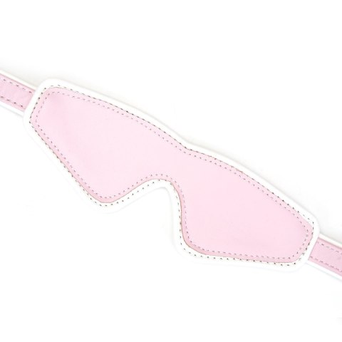 Maska White & Pink Fairygoat Leather Blindfold Liebe Seele Liebe Seele