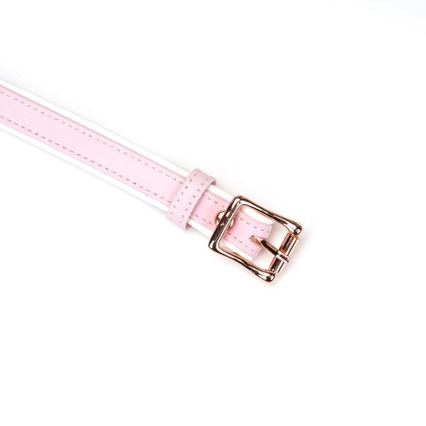 Maska White & Pink Fairygoat Leather Blindfold Liebe Seele Liebe Seele