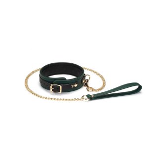 Obroża ze smyczą Mossy Chic Leather Collar with Leash Liebe Seele Liebe Seele