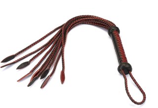Pejcz Wine Red and Black Leather Cat O Nine Tails Liebe Seele Liebe Seele