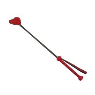 Szpicruta Kinbaku Ukiyoe Red Rosy Leather Crop Liebe Seele Liebe Seele