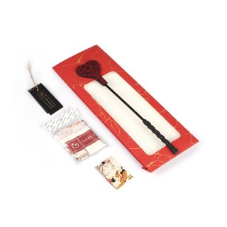 Szpicruta Kinbaku Ukiyoe Red Rosy Leather Crop Liebe Seele Liebe Seele