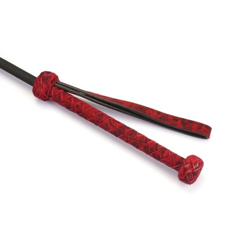 Szpicruta Kinbaku Ukiyoe Red Rosy Leather Crop Liebe Seele Liebe Seele