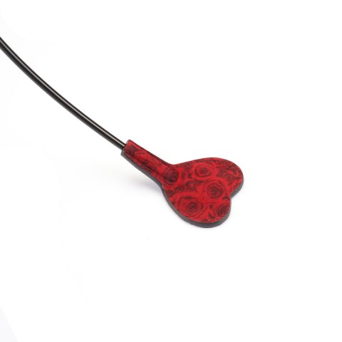 Szpicruta Kinbaku Ukiyoe Red Rosy Leather Mini Crop Liebe Seele Liebe Seele