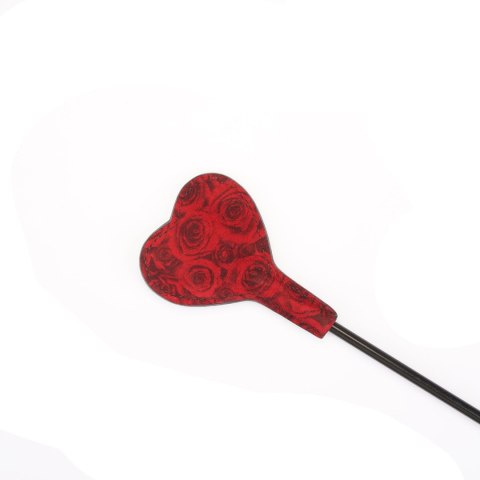 Szpicruta Kinbaku Ukiyoe Red Rosy Leather Mini Crop Liebe Seele Liebe Seele