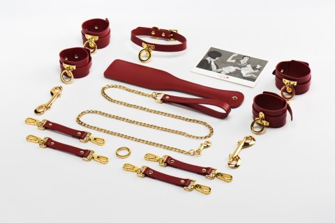 Zestaw Czerwonych Skórzanych Akcesoriów Upko Leather Kinky Tools Set Red UPKO UPKO