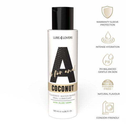Lubrykant analny o zapachu kokosa LUBE4LOVERS A Is for Coconut 120ml