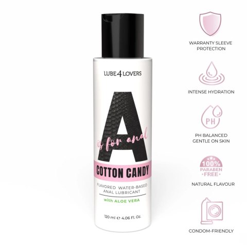 Lubrykant analny o zapachu waty cukrowej LUBE4LOVERS A Is for Cotton Candy 120ml
