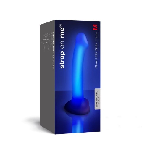 Dildo świecące niebieskie 18cm GLOW-LED DILDO M DORCELL
