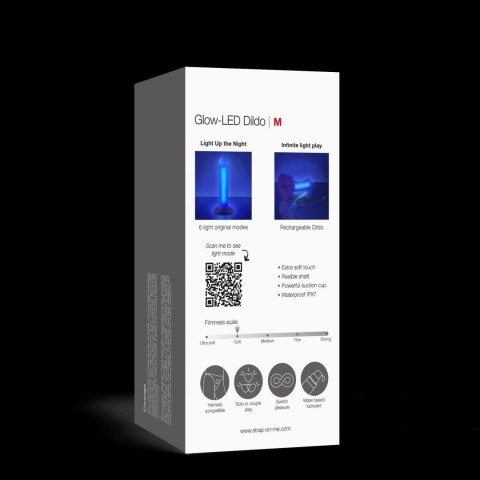 Dildo świecące niebieskie 18cm GLOW-LED DILDO M DORCELL