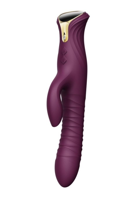 Wibrator króliczek -Mose Rabbit Thruster+Heating Purple-Zalo