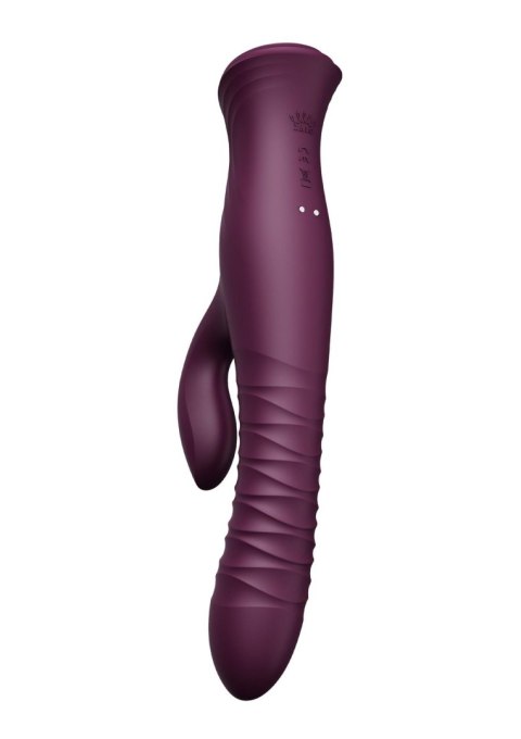Wibrator króliczek -Mose Rabbit Thruster+Heating Purple-Zalo