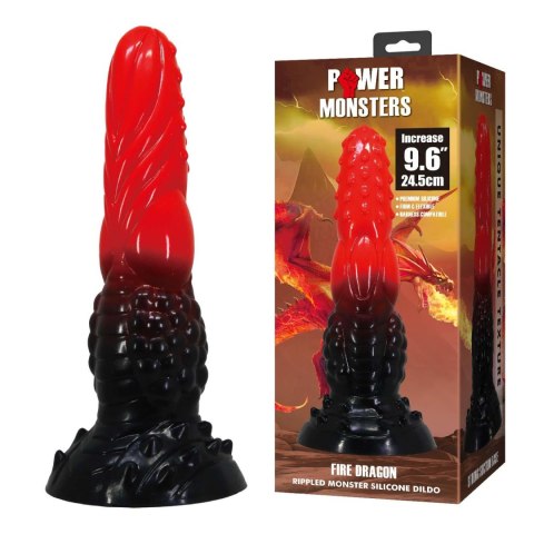 Dildo silikonowe 24.5cm Power Monsters Fire Dragon BAILE