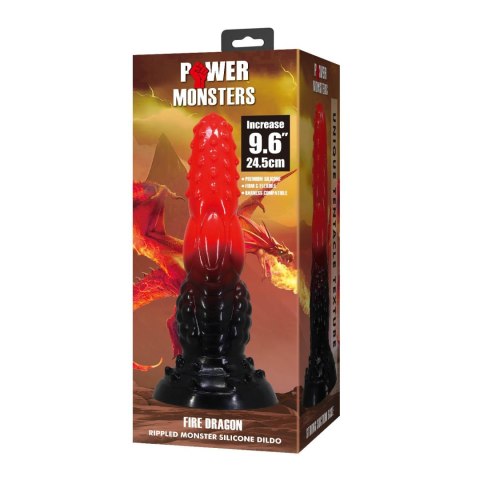 Dildo silikonowe 24.5cm Power Monsters Fire Dragon BAILE