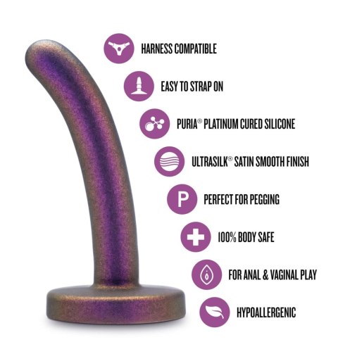 Dildo silikonowe do STRAP-ON 12cm metaliczny fioletTEMPTASIA SURRENDER PEG BEGINNER POWER TONGA
