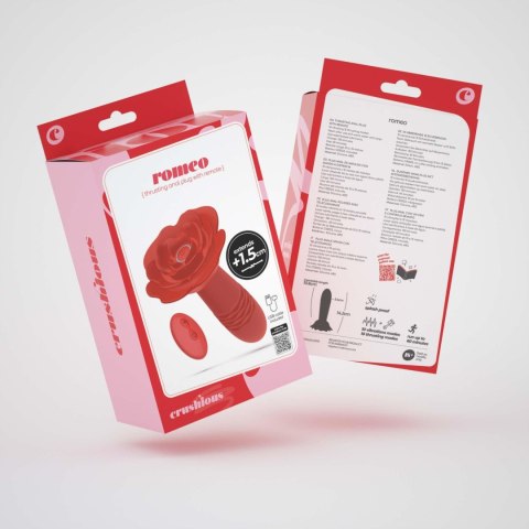 Silikonowy Korek Analny z Funkcją Posuwu (Thrust), Wibracjami i Pilotem – Crushious