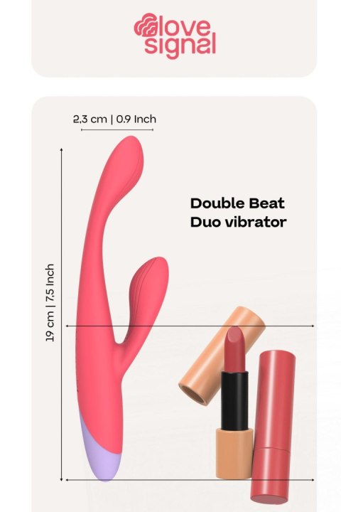 Wibrator Króliczek Dwusilnikowy Silikonowy Wodoodporny USB - Dreamtoys Double Beat