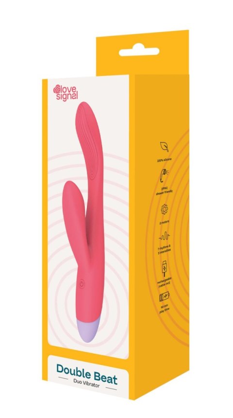 Wibrator Króliczek Dwusilnikowy Silikonowy Wodoodporny USB - Dreamtoys Double Beat