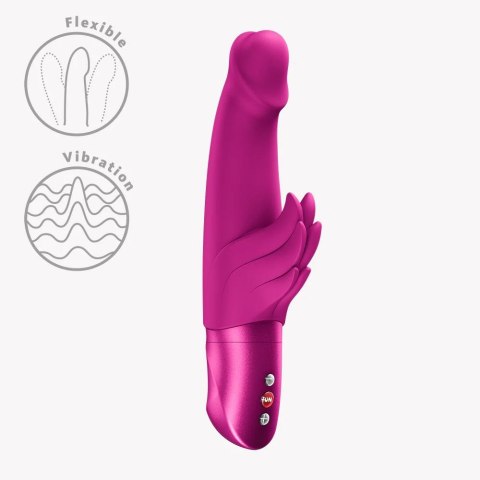 Wibrator Króliczek Z Różowym Trzonem Silikonowy IPX7 Gwarancja 25 Lat - FUN FACTORY Wicked Angel Pink