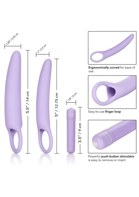 Zestaw dilatorów do ćwiczenia mięśni kegla lila 2szt. Isabelle Calextics