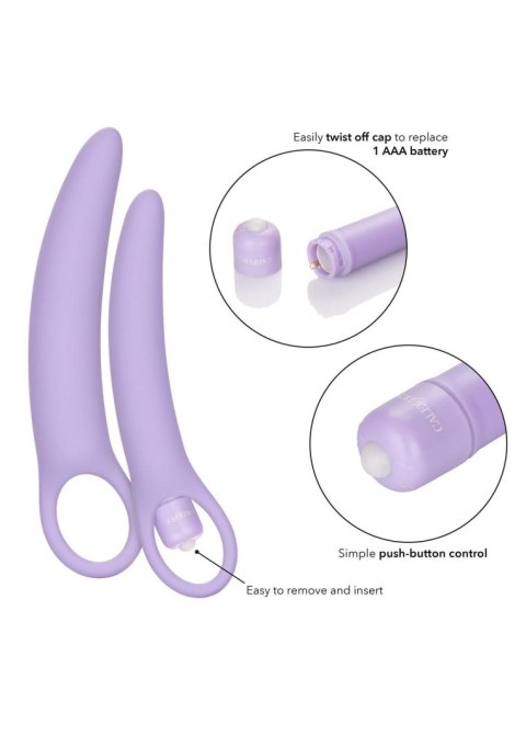 Zestaw dilatorów do ćwiczenia mięśni kegla lila 2szt. Isabelle Calextics