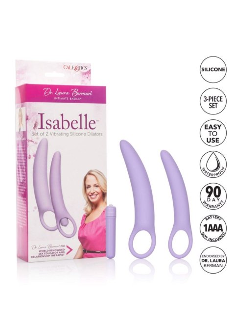 Zestaw dilatorów do ćwiczenia mięśni kegla lila 2szt. Isabelle Calextics