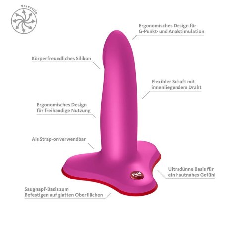 Dildo elastyczne fuksja 12.2cm Limba Flex FUNFACTORY
