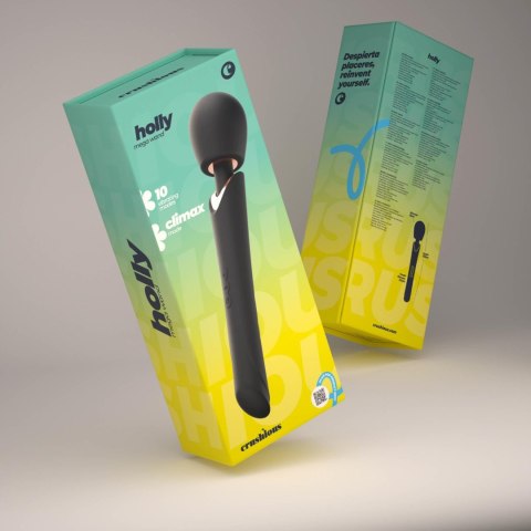Masażer Crushious Holly 10 Trybów + Climax USB Ładowany Czarny