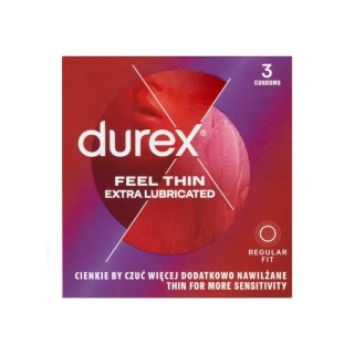 Prezerwatywy Lateksowe Cieńsze Z Dodatkowym Żelem Fetherlite Elite 3 Szt. Durex Durex