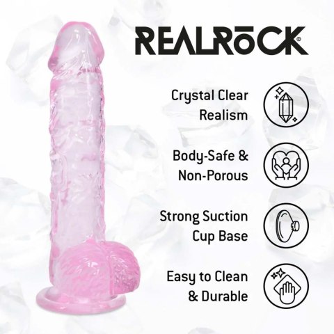 Dildo żelowe różowe 12.7cm Crystal Clear Dong REALROCK SHOTS