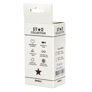 Star Collection - Silver Metal Anal Plug S - Light Pink Stone