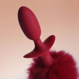 Korek analny Swinging&Vibrating Anal Plug With Fox Fur Tail Red Upko UPKO