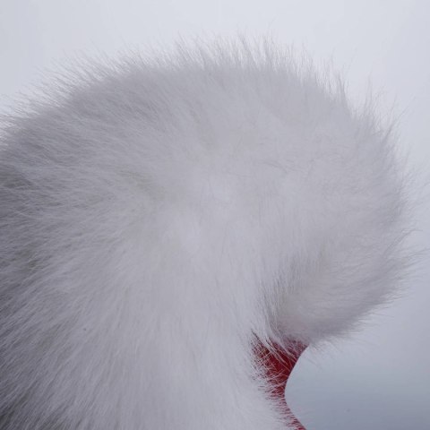 Korek analny Swinging&Vibrating Anal Plug With Fox Fur Tail White Upko UPKO