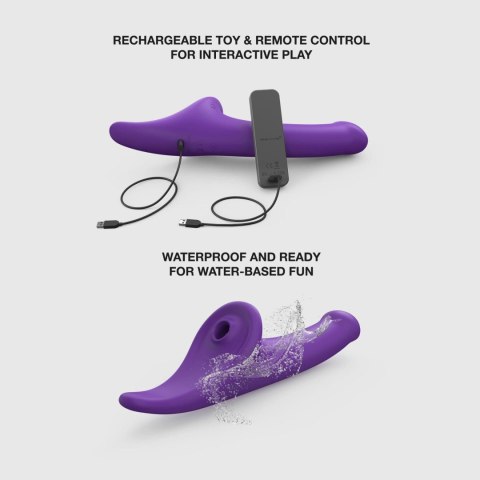 Dildo Na Pilot Kompatybilne Z Uprzężą Desirous- L - PURPLE TR