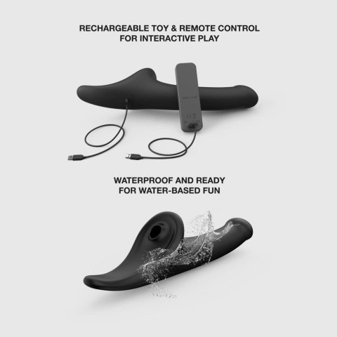 Dildo Na Pilot Kompatybilne Z Uprzężą Desirous M - BLACK TR
