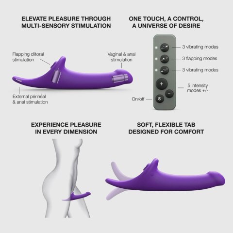 Dildo Na Pilot Kompatybilne Z Uprzężą Desirous- S - PURPLE TR