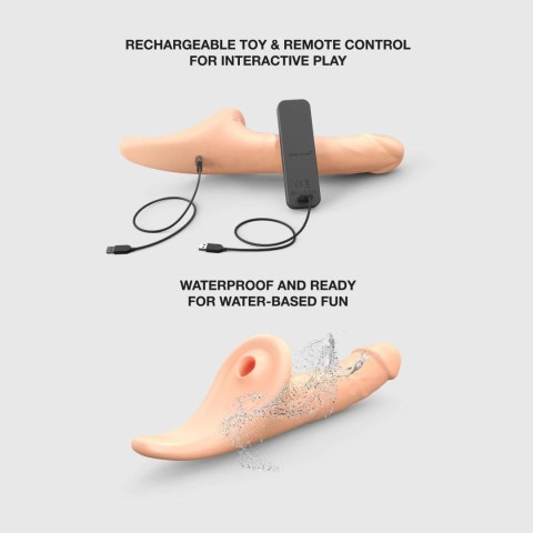 Dildo Na Pilot Kompatybilne Z Uprzężą Desirous - L - VANILLA TR