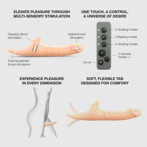 Dildo Na Pilot Kompatybilne Z Uprzężą Desirous- M - VANILLA TR