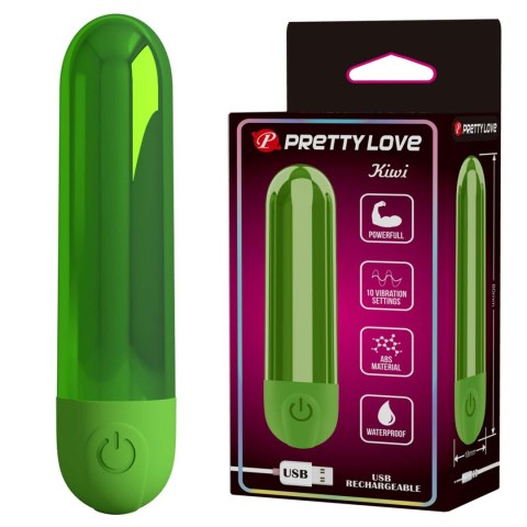 Wibrator Kulkowy Pretty Love Kiwi USB Ładowany Zielony
