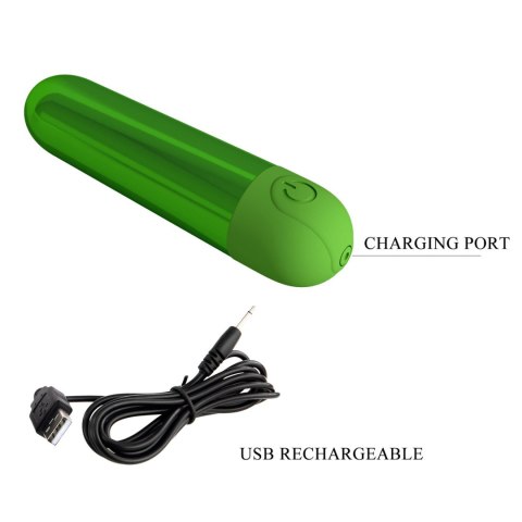 Wibrator Kulkowy Pretty Love Kiwi USB Ładowany Zielony
