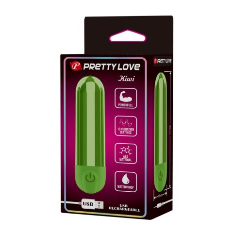 Wibrator Kulkowy Pretty Love Kiwi USB Ładowany Zielony