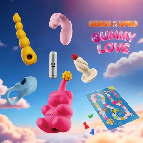 Zestaw dla par z grą planszową Gummy Love Gift Set UPKO*UEROS UPKO