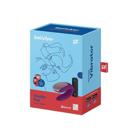 Wibrator Dla Par Fioletowy Double Fun Satisfyer